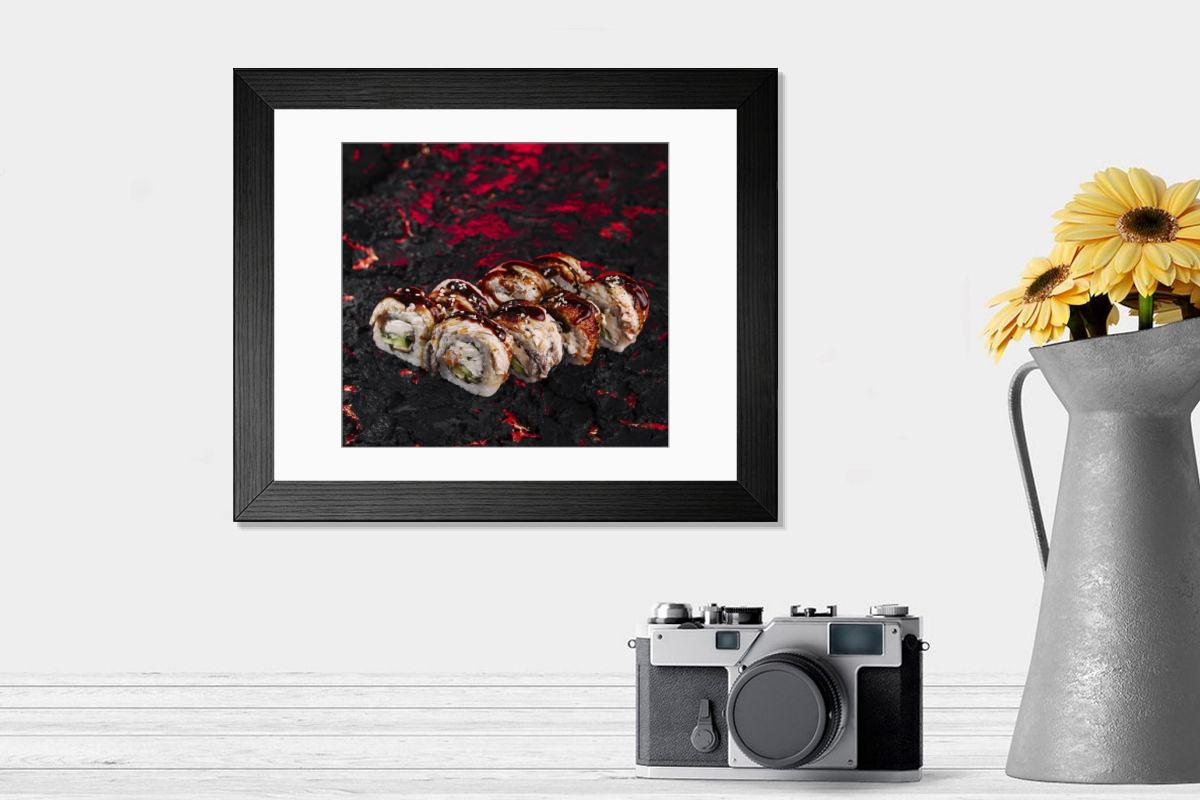Shown hanging in a room: Modern 14"x12" (36x31cm)