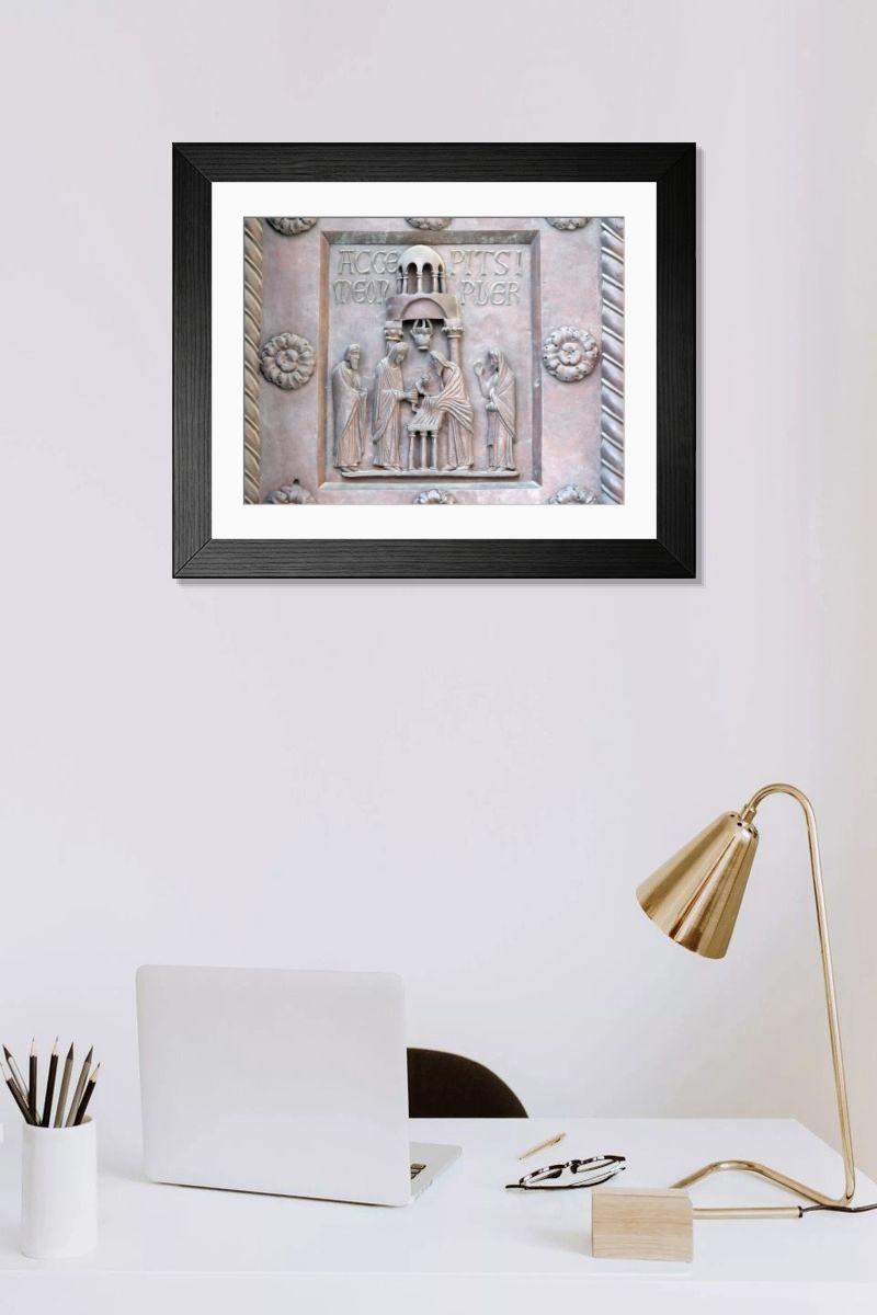 Shown hanging in a room: Modern 14"x12" (36x31cm)