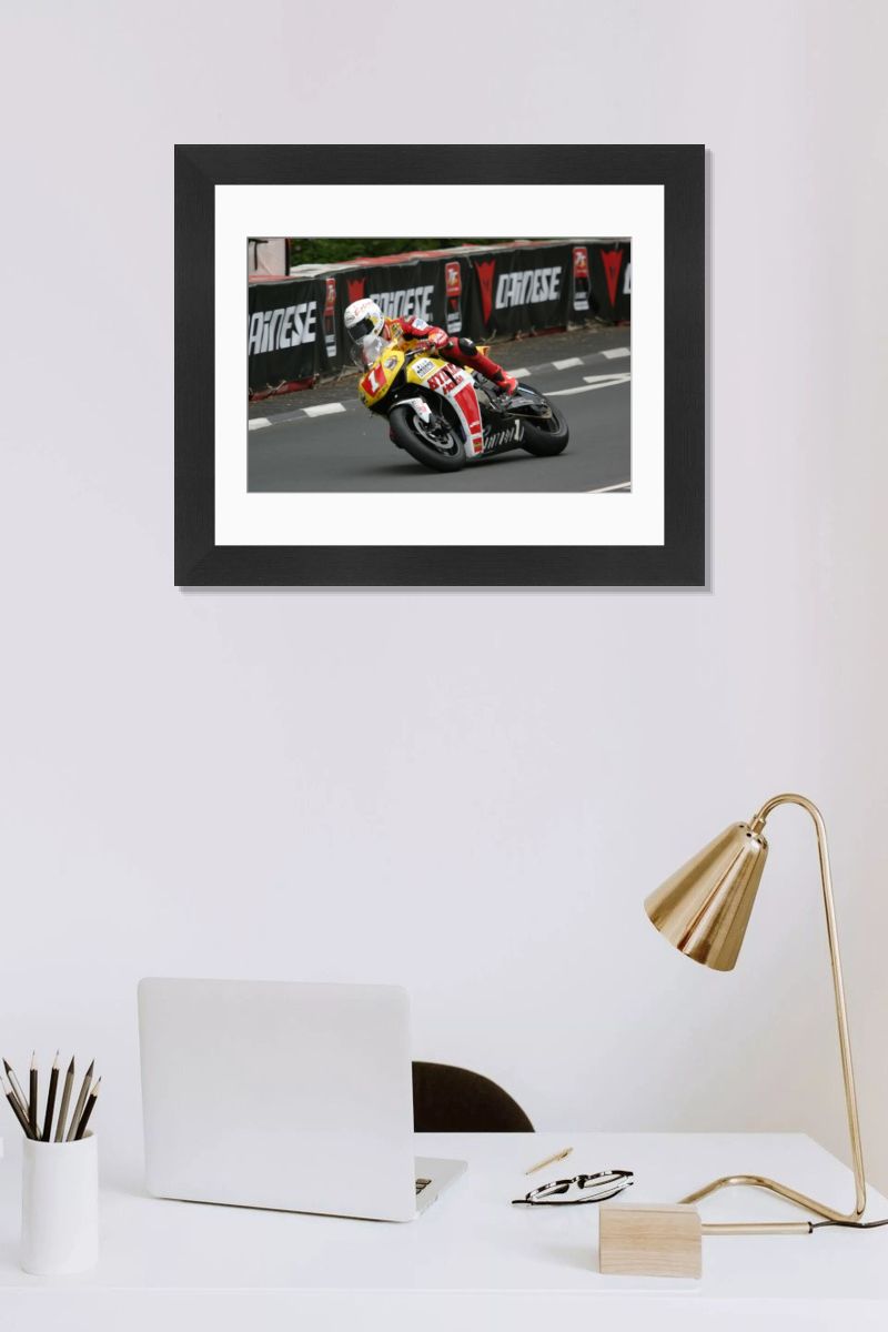 Guy Martin at Braddan Bridge, 2008 Superstock TT Print. Art Prints