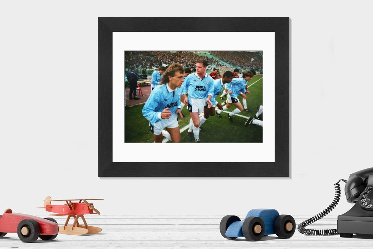 POSTER PAUL GASCOIGNE SS LAZIO - 1994 - ORIGINAL NEUF JAMAIS UTILISÉ
