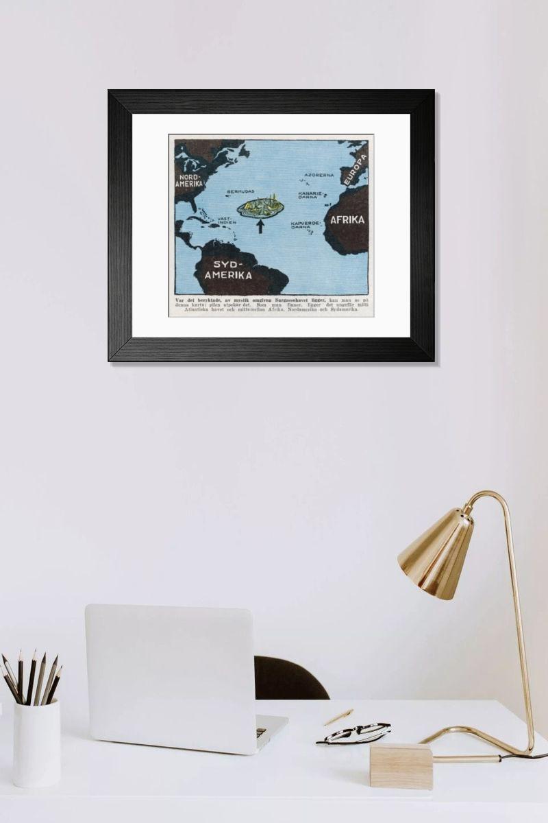 Shown hanging in a room: Modern 14"x12" (36x31cm)