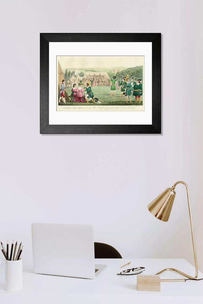 Shown hanging in a room: Modern 14"x12" (36x31cm)