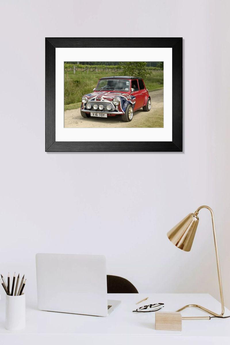 Shown hanging in a room: Modern 14"x12" (36x31cm)