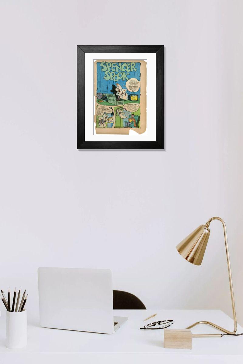 Shown hanging in a room: Modern 14"x12" (36x31cm)