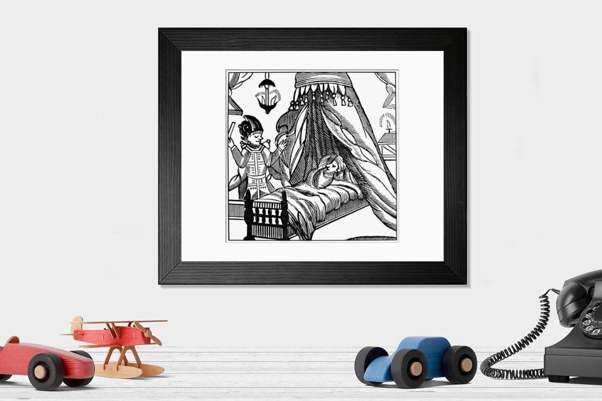 Shown hanging in a room: Modern 14"x12" (36x31cm)