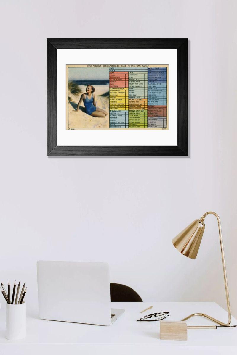 Shown hanging in a room: Modern 14"x12" (36x31cm)