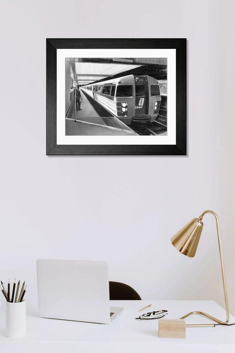 Shown hanging in a room: Modern 14"x12" (36x31cm)