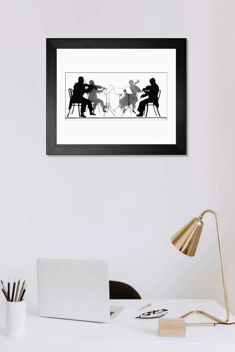 Shown hanging in a room: Modern 14"x12" (36x31cm)