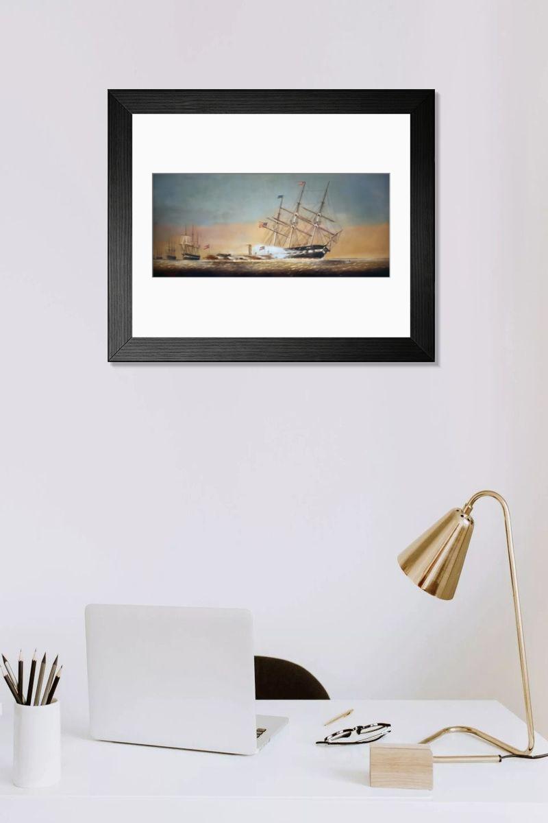 Shown hanging in a room: Modern 14"x12" (36x31cm)