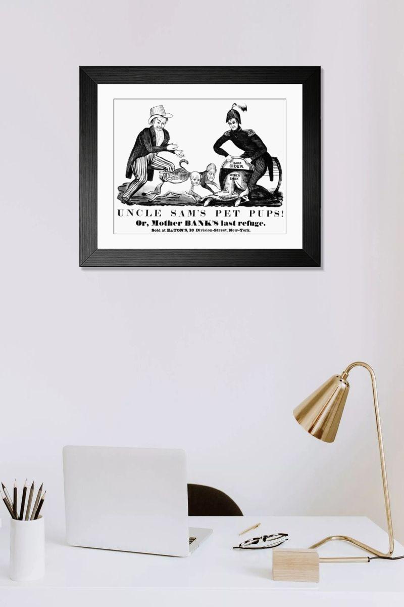 Shown hanging in a room: Modern 14"x12" (36x31cm)