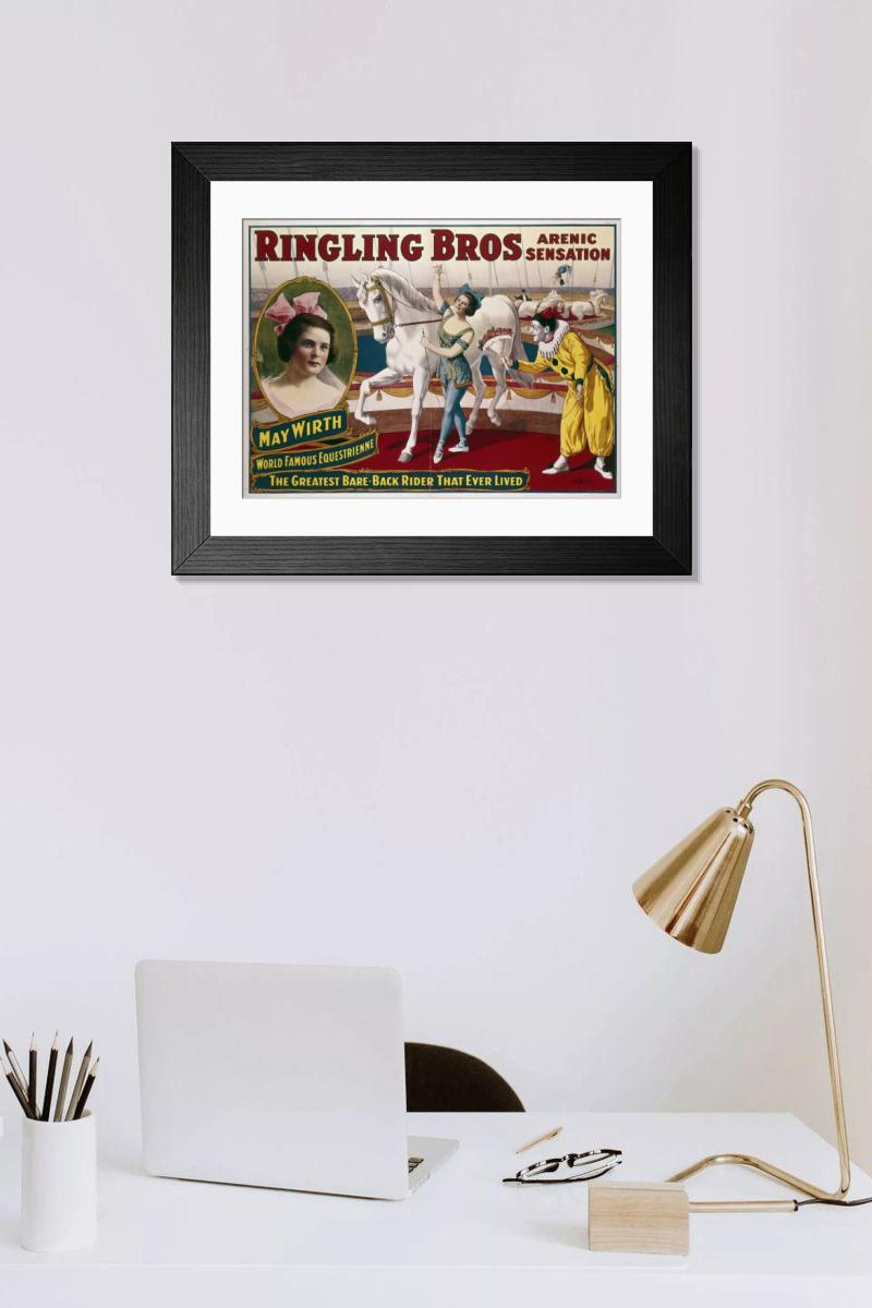 Shown hanging in a room: Modern 14"x12" (36x31cm)