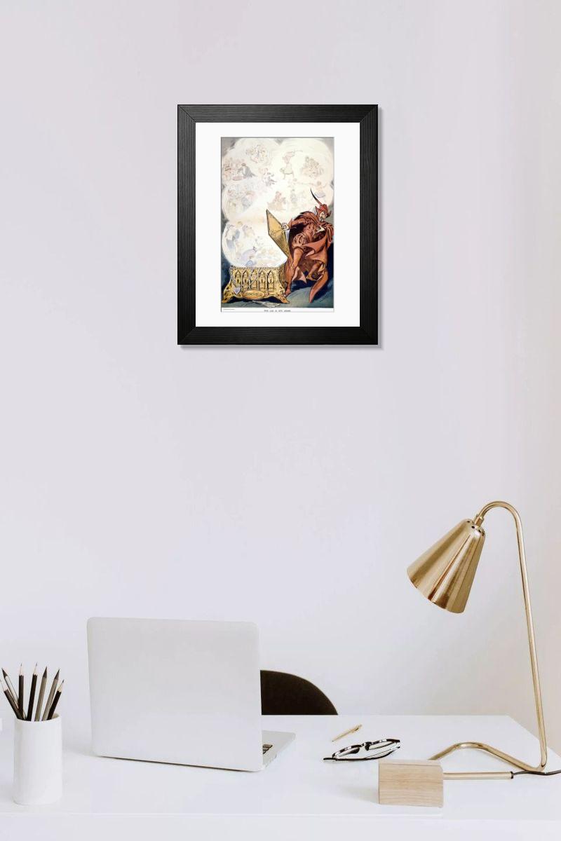 Shown hanging in a room: Modern 14"x12" (36x31cm)