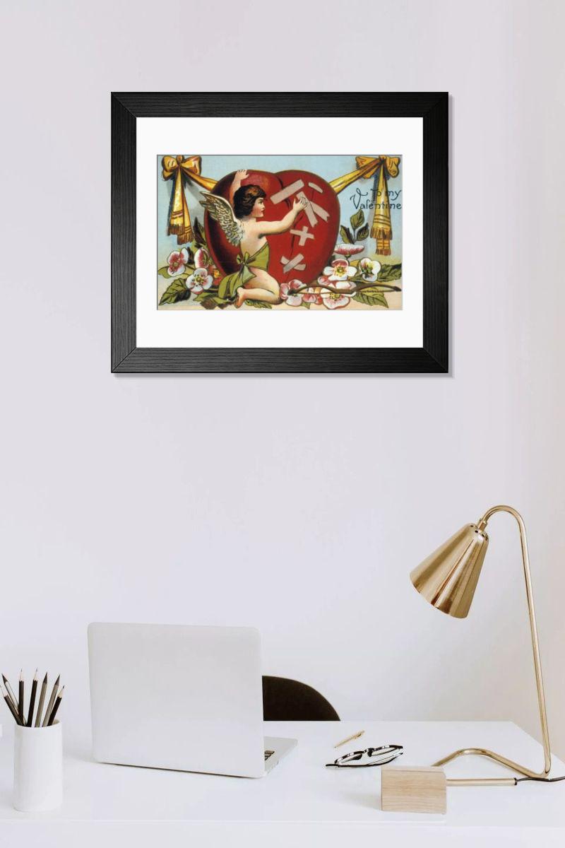 Shown hanging in a room: Modern 14"x12" (36x31cm)