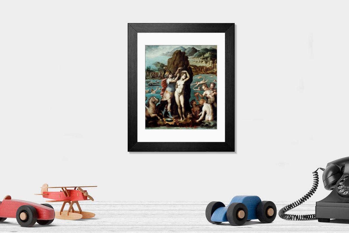 Shown hanging in a room: Modern 14"x12" (36x31cm)