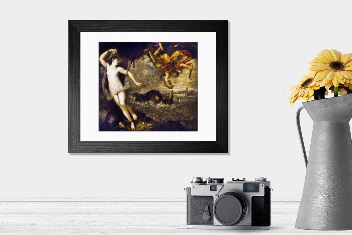Shown hanging in a room: Modern 14"x12" (36x31cm)
