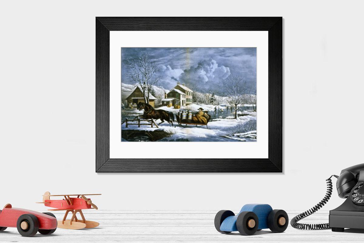 Shown hanging in a room: Modern 14"x12" (36x31cm)