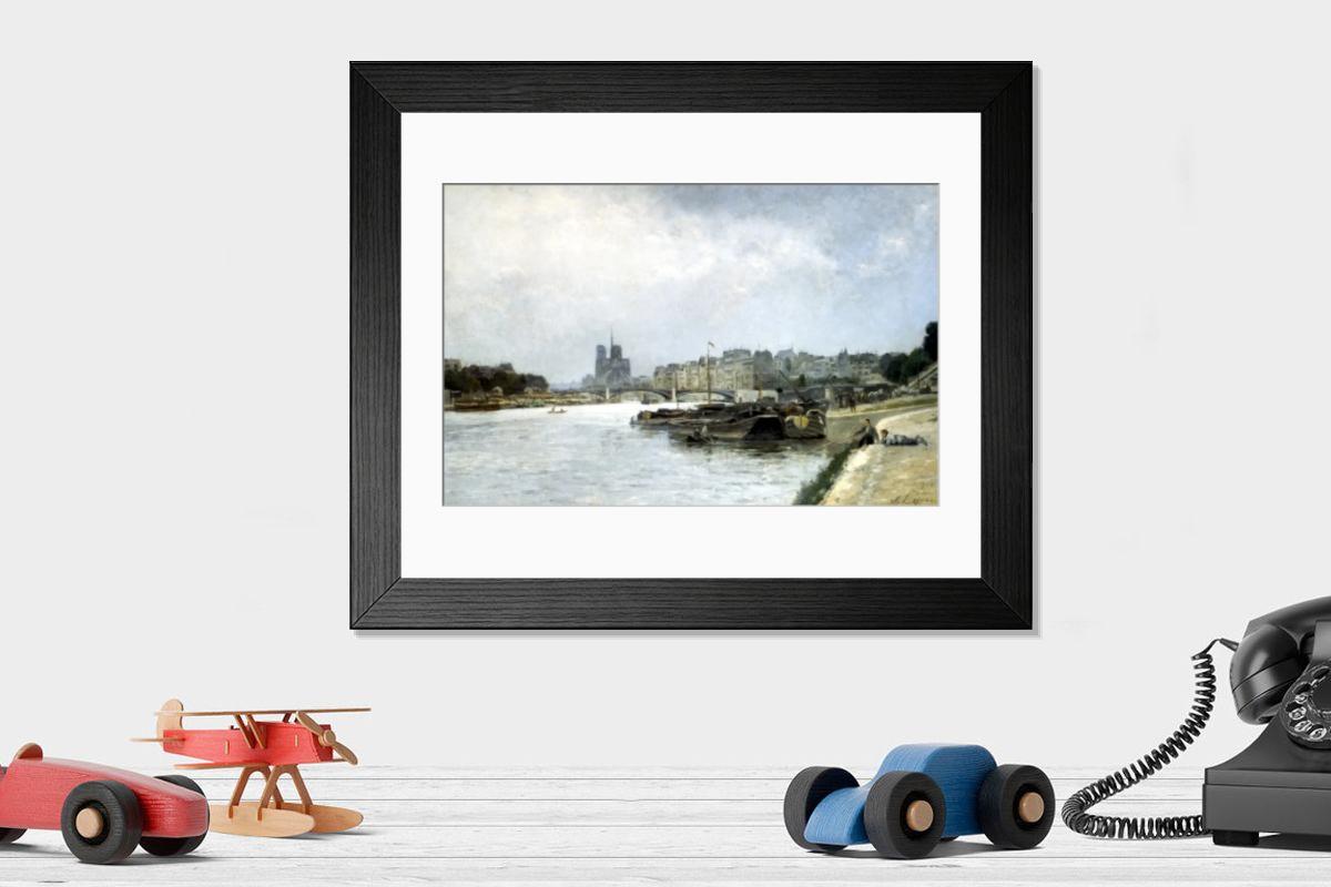 Shown hanging in a room: Modern 14"x12" (36x31cm)