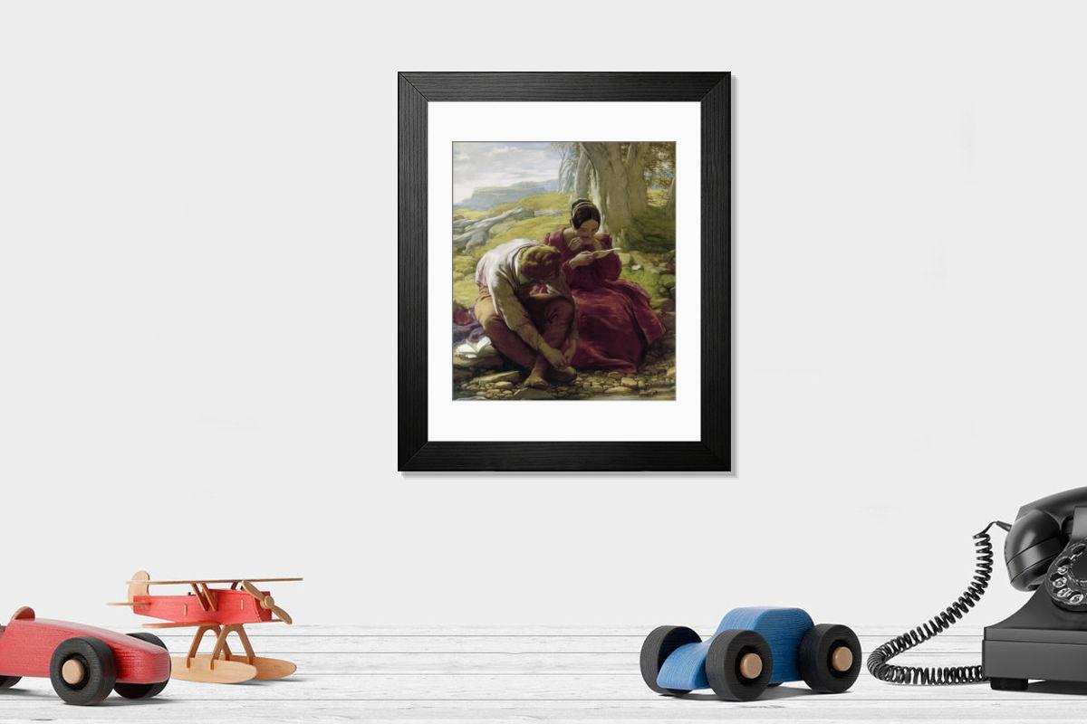 Shown hanging in a room: Modern 14"x12" (36x31cm)