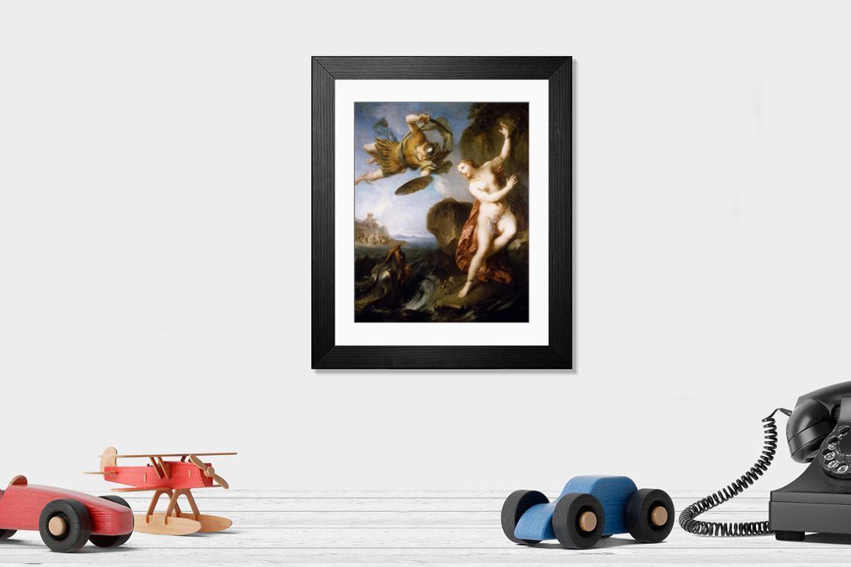 Shown hanging in a room: Modern 14"x12" (36x31cm)