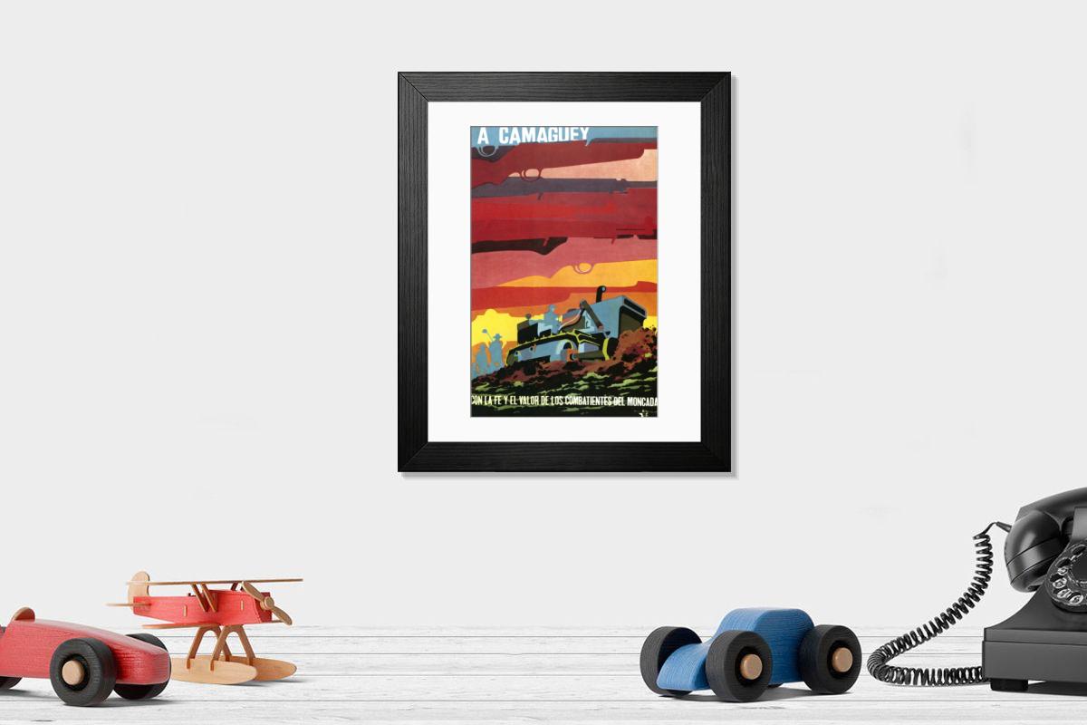Shown hanging in a room: Modern 14"x12" (36x31cm)