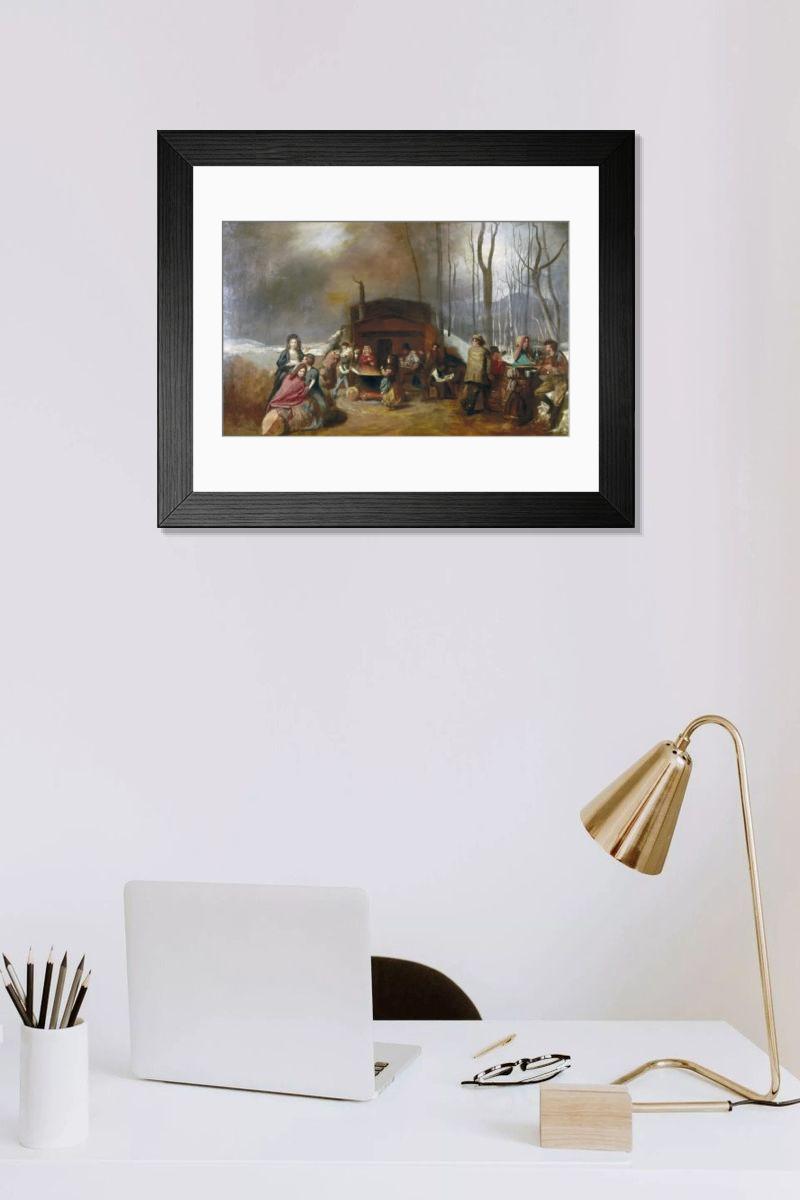Shown hanging in a room: Modern 14"x12" (36x31cm)