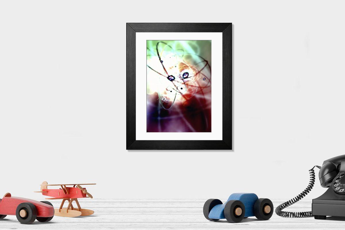Shown hanging in a room: Modern 14"x12" (36x31cm)