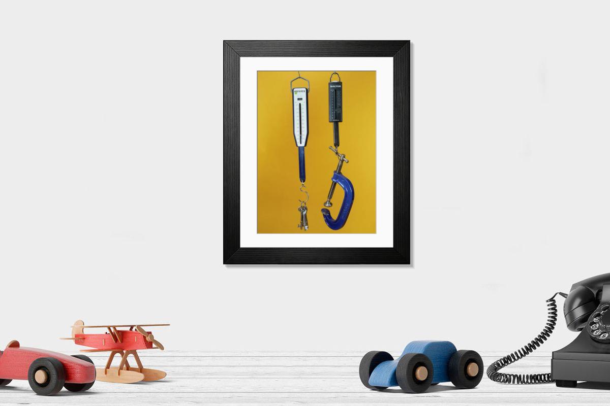 Shown hanging in a room: Modern 14"x12" (36x31cm)