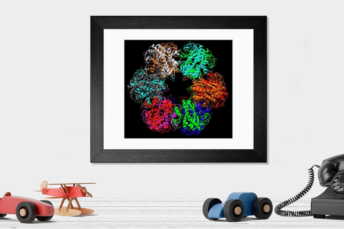 Shown hanging in a room: Modern 14"x12" (36x31cm)