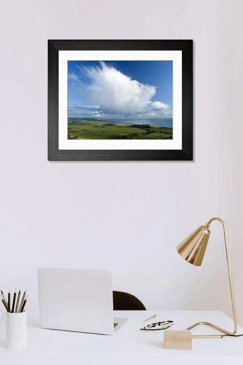 Shown hanging in a room: Modern 14"x12" (36x31cm)