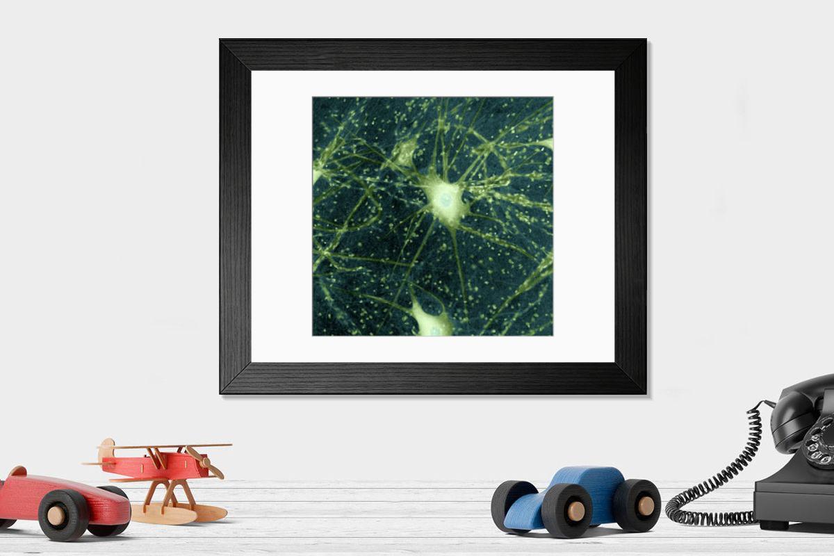 Shown hanging in a room: Modern 14"x12" (36x31cm)