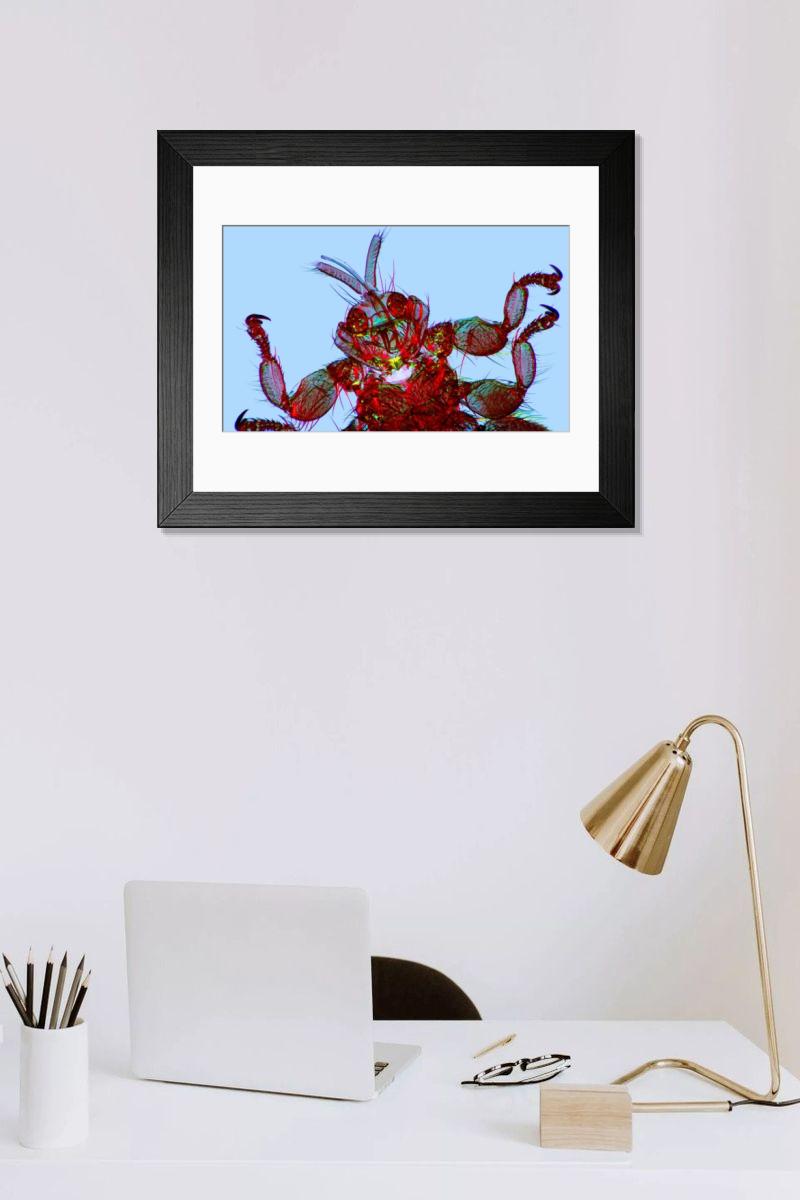 Shown hanging in a room: Modern 14"x12" (36x31cm)