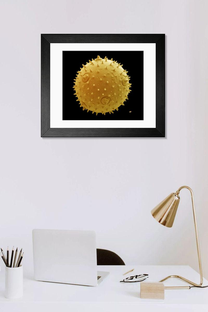Shown hanging in a room: Modern 14"x12" (36x31cm)