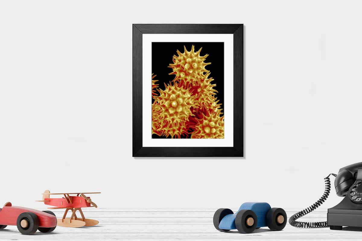 Shown hanging in a room: Modern 14"x12" (36x31cm)