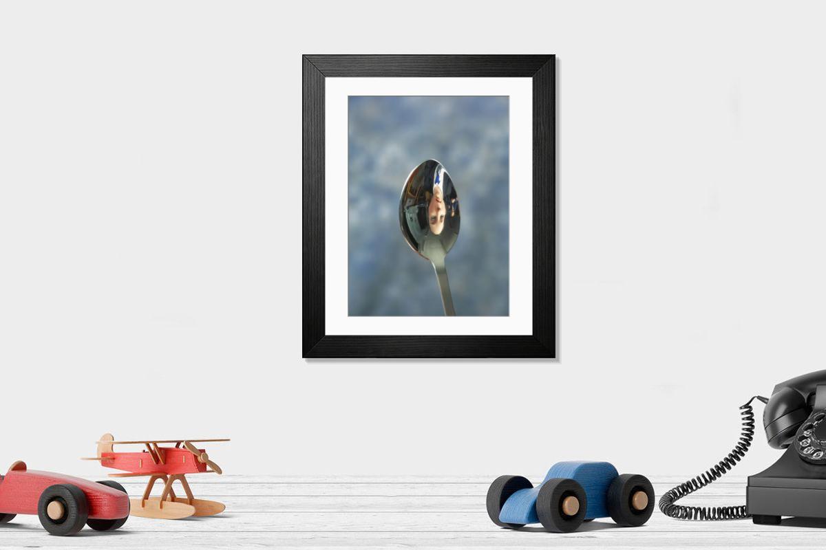 Shown hanging in a room: Modern 14"x12" (36x31cm)