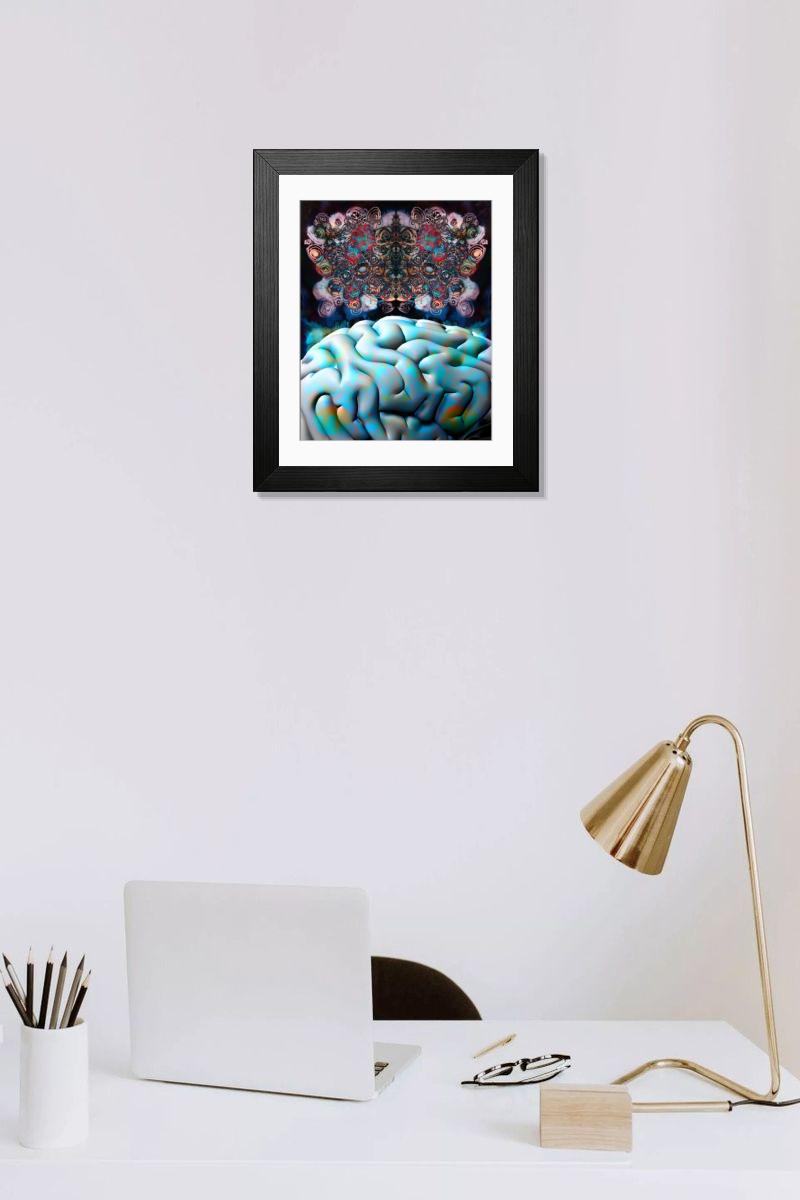 Shown hanging in a room: Modern 14"x12" (36x31cm)
