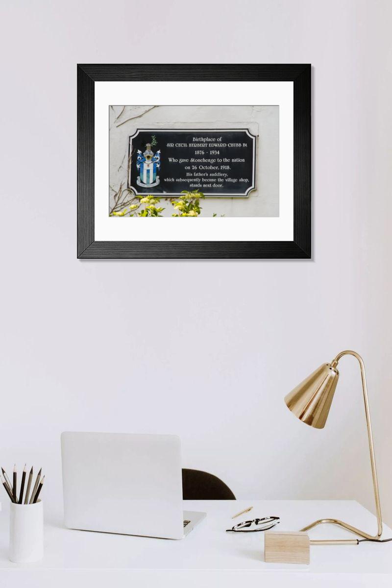 Shown hanging in a room: Modern 14"x12" (36x31cm)