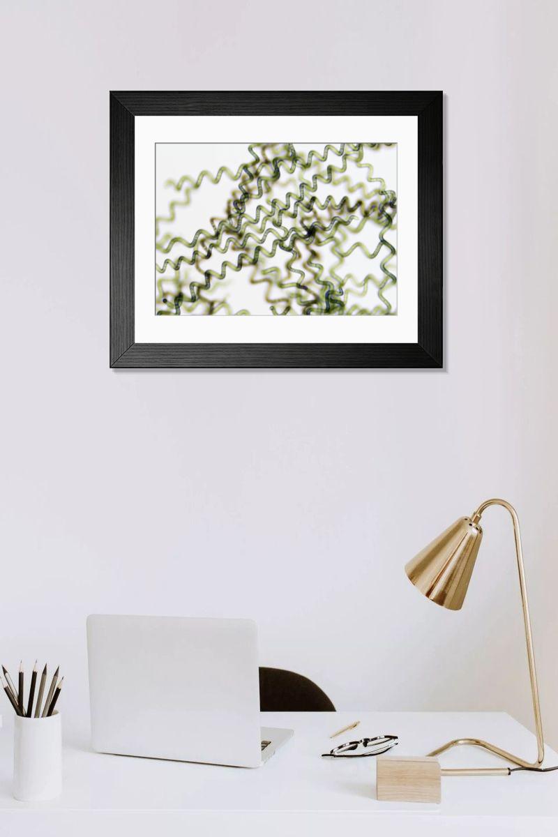 Shown hanging in a room: Modern 14"x12" (36x31cm)
