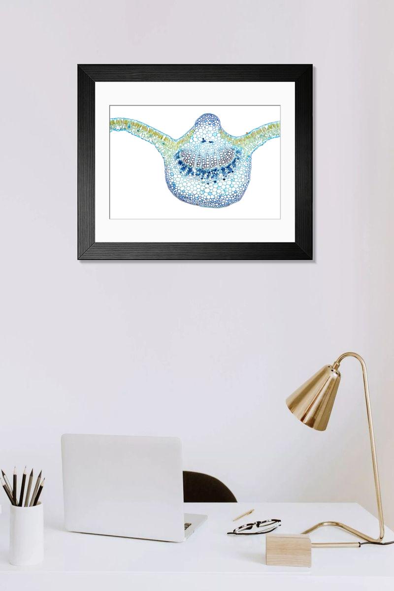 Shown hanging in a room: Modern 14"x12" (36x31cm)
