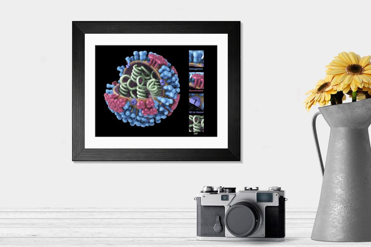Shown hanging in a room: Modern 14"x12" (36x31cm)