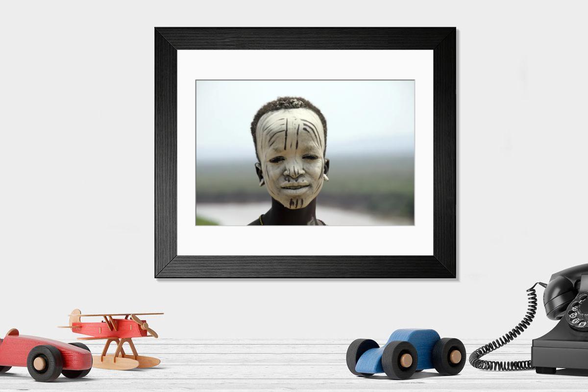 Shown hanging in a room: Modern 14"x12" (36x31cm)