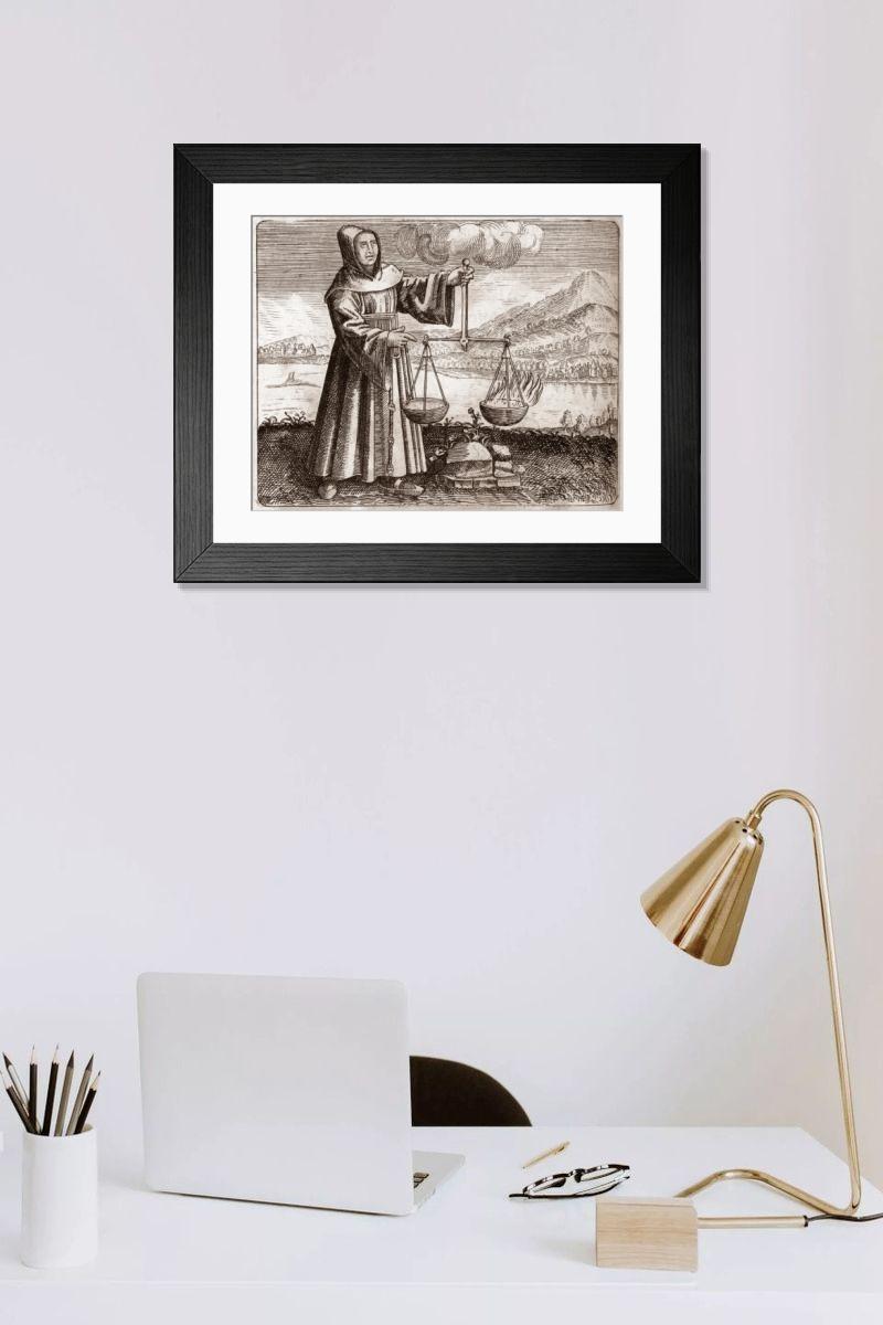 Shown hanging in a room: Modern 14"x12" (36x31cm)