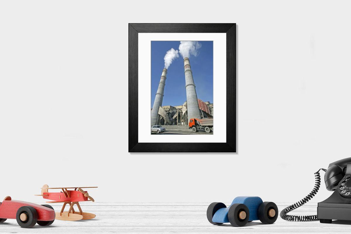 Shown hanging in a room: Modern 14"x12" (36x31cm)