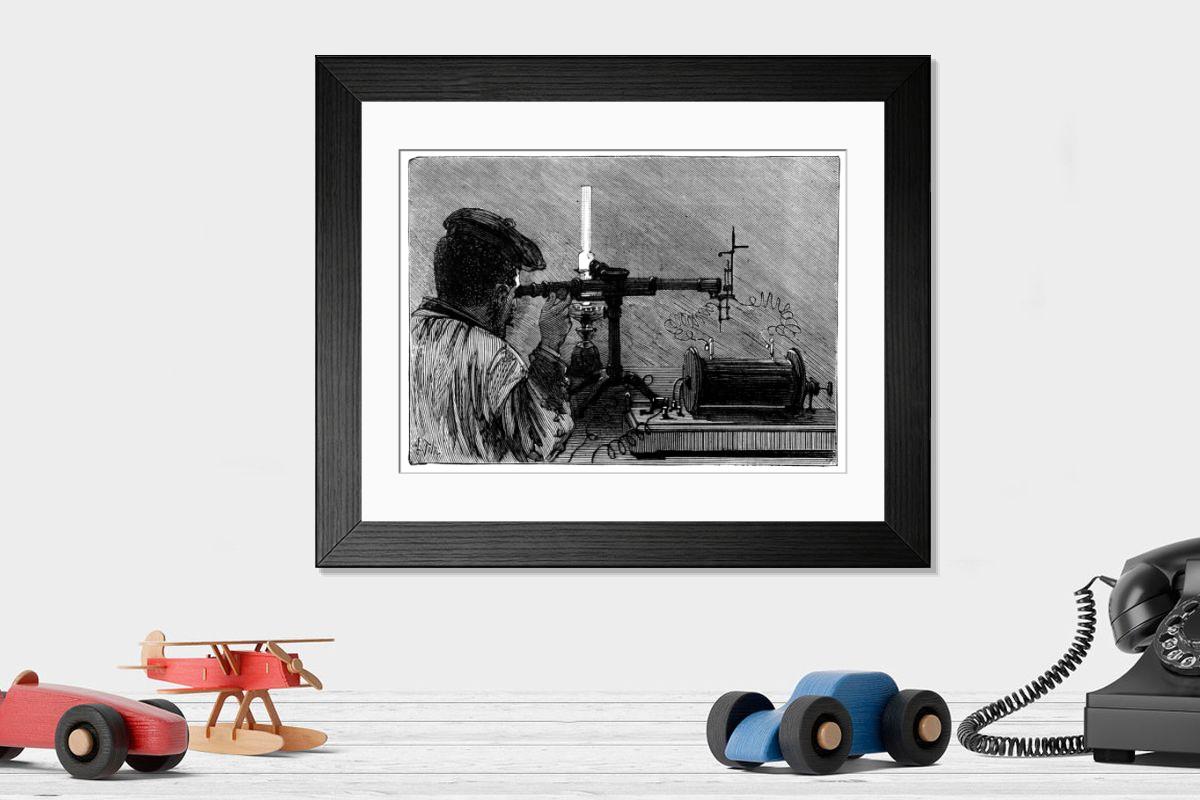 Shown hanging in a room: Modern 14"x12" (36x31cm)