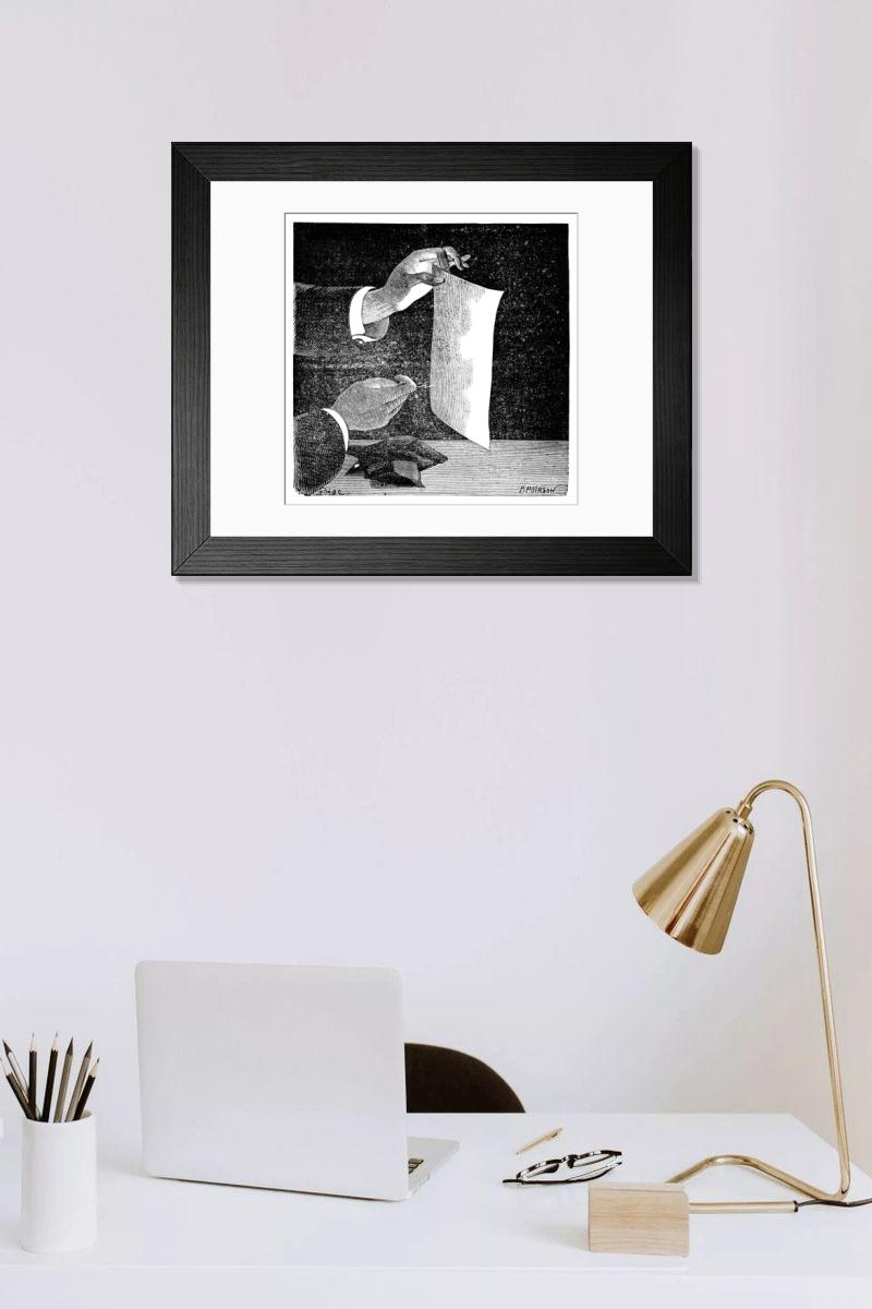 Shown hanging in a room: Modern 14"x12" (36x31cm)