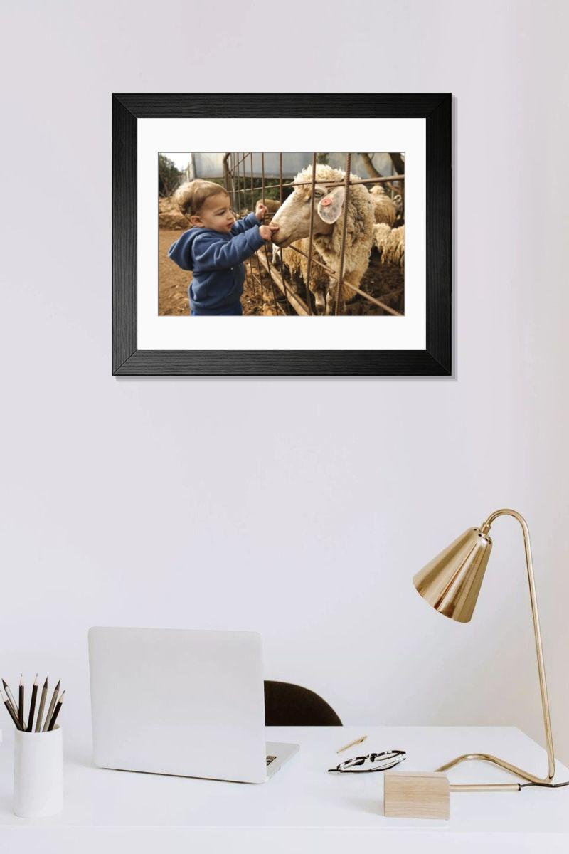 Shown hanging in a room: Modern 14"x12" (36x31cm)