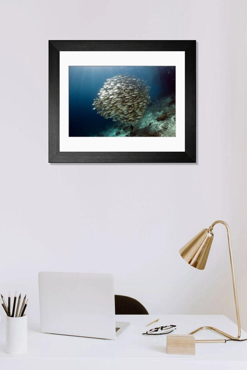Shown hanging in a room: Modern 14"x12" (36x31cm)