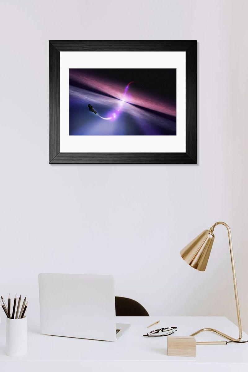 Shown hanging in a room: Modern 14"x12" (36x31cm)