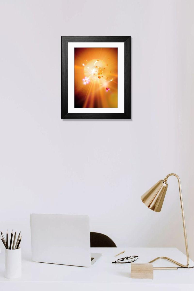Shown hanging in a room: Modern 14"x12" (36x31cm)