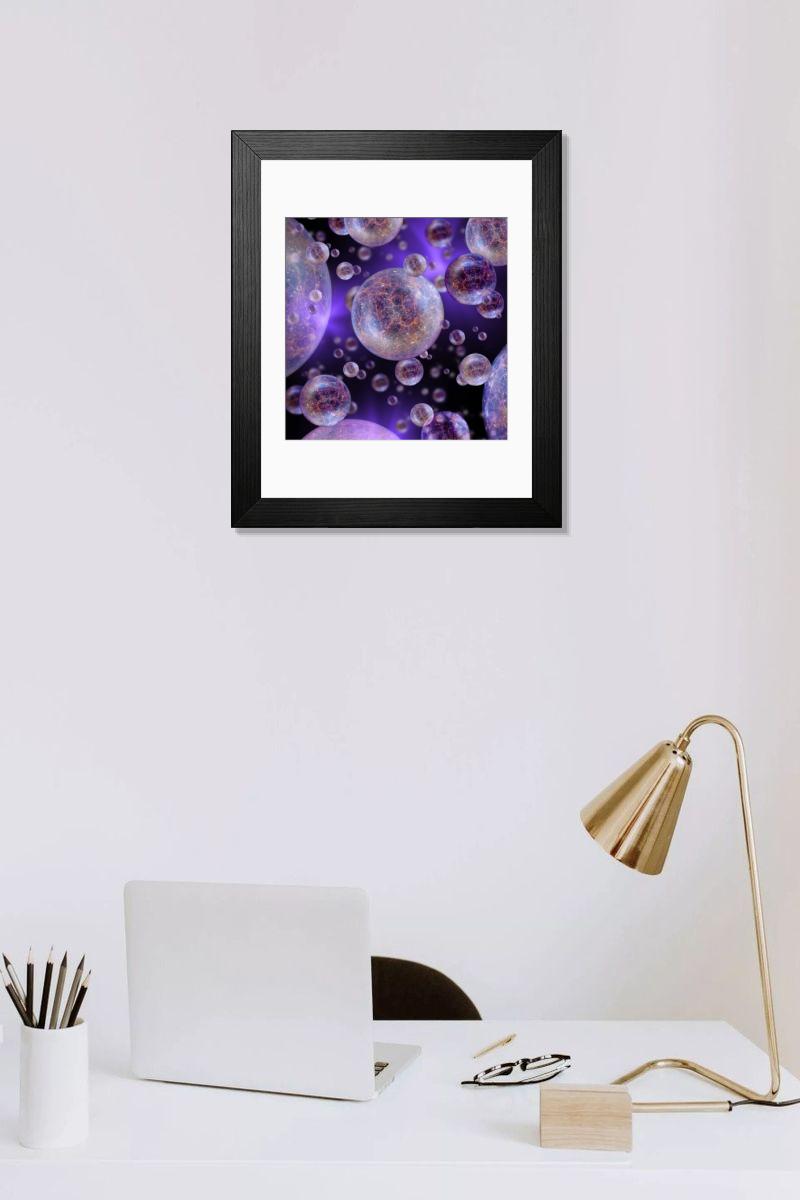Shown hanging in a room: Modern 14"x12" (36x31cm)