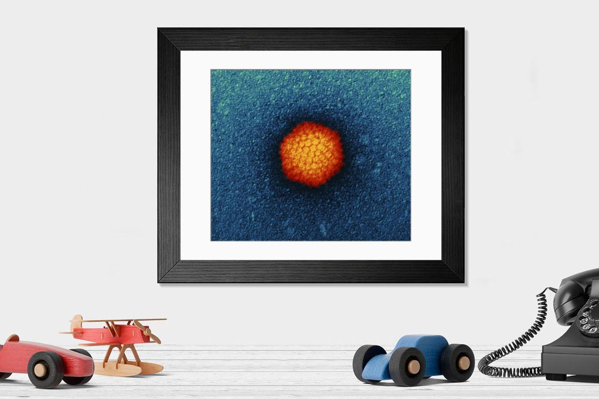 Shown hanging in a room: Modern 14"x12" (36x31cm)